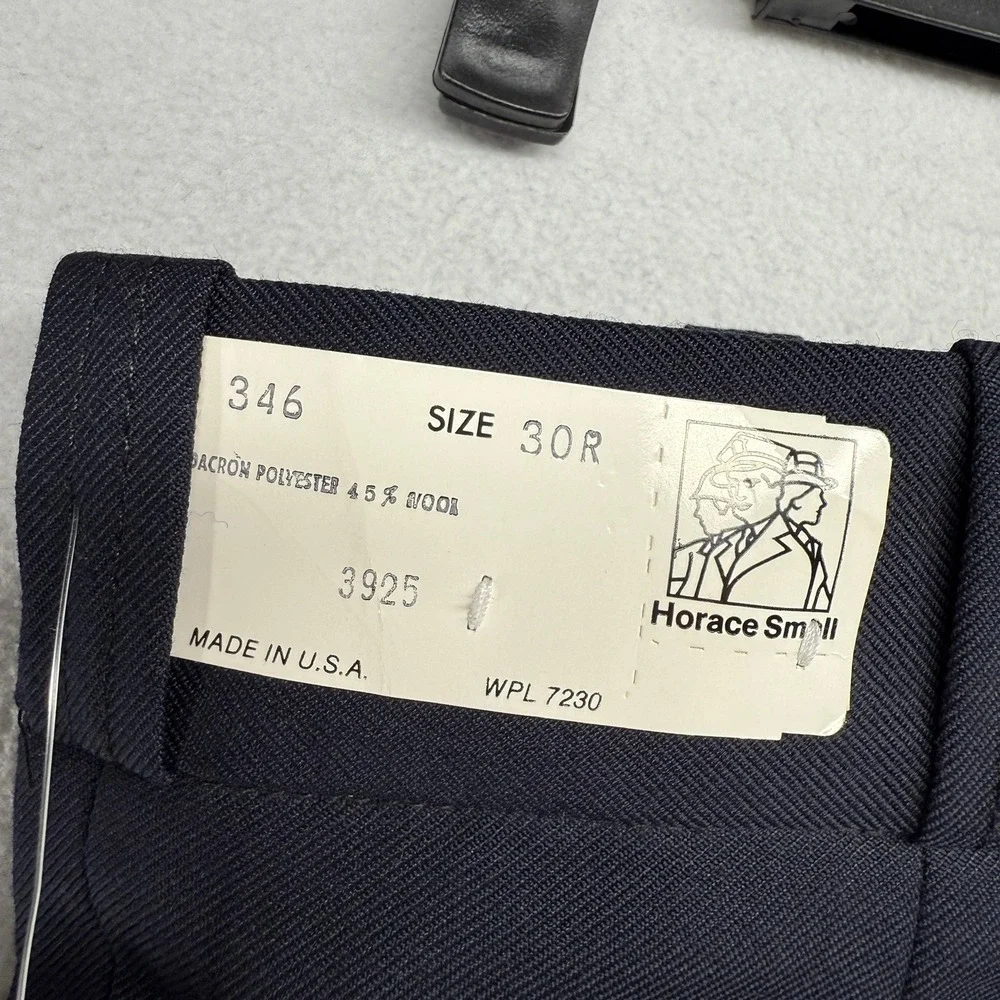 Vintage Horace Pants Men's 30 Blue Dress Slacks Trousers Unhemmed Wool USA NEW